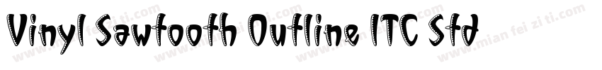 Vinyl Sawtooth Outline ITC Std字体转换